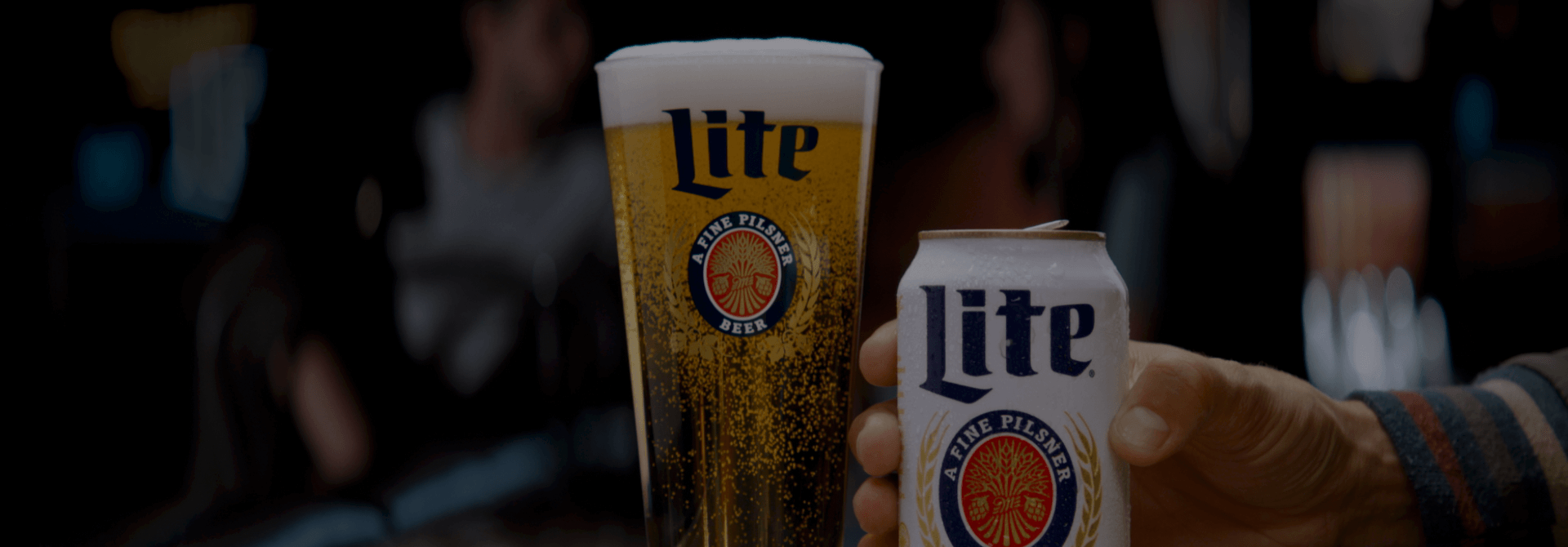 Miller Lite Glass and Can