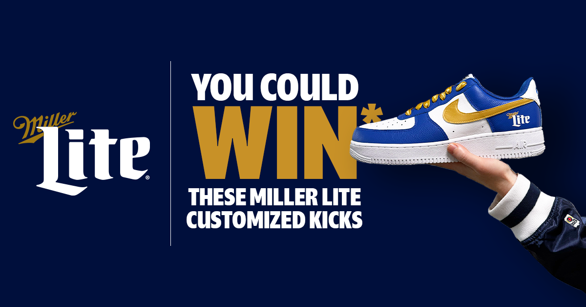 "You could WIN* These Miller Lite Customized Kicks"