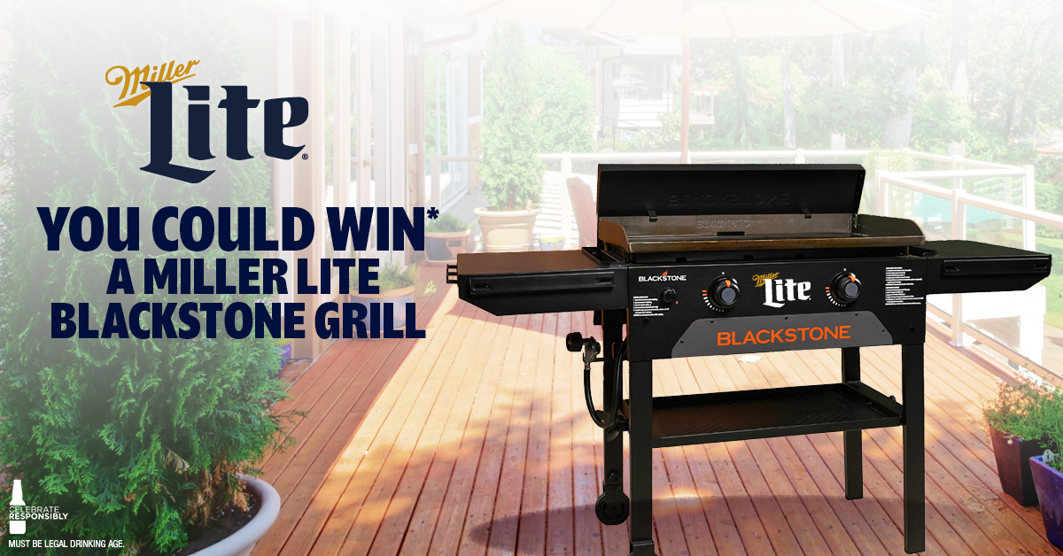 "Chance to WIN a Blackstone Grill"